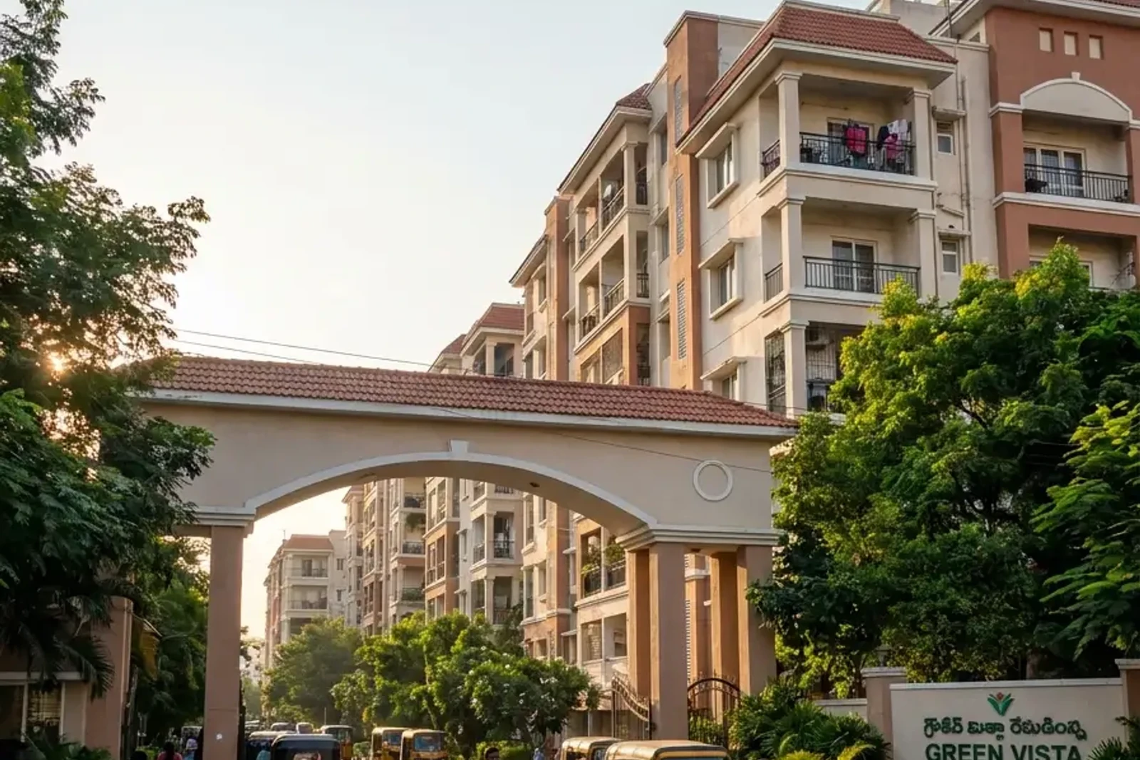 Hyderabad street Kondapur residential area