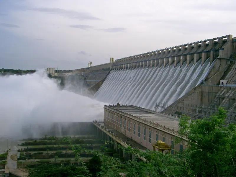 Nagarjuna Sagar dam on the Krishna River day trip from Hyderabad