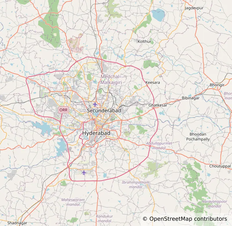 Hyderabad Metro Rail Phase 1 route map all three lines